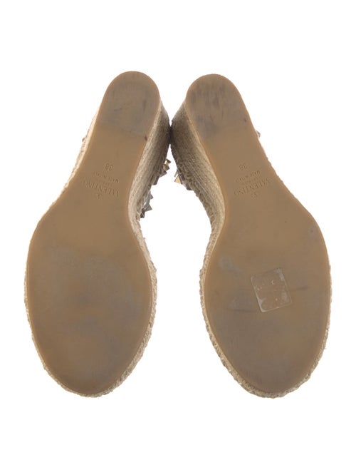 Valentino Rockstud Accents Leather Espadrilles