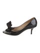 Valentino Patent Leather Bow Accents Pumps