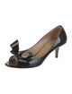 Valentino Patent Leather Bow Accents Pumps