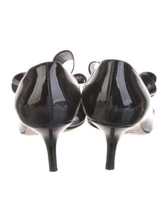 Valentino Patent Leather Bow Accents Pumps