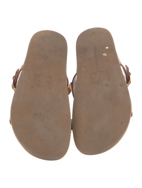Valentino Rockstud Accents Leather T-Strap Sandals