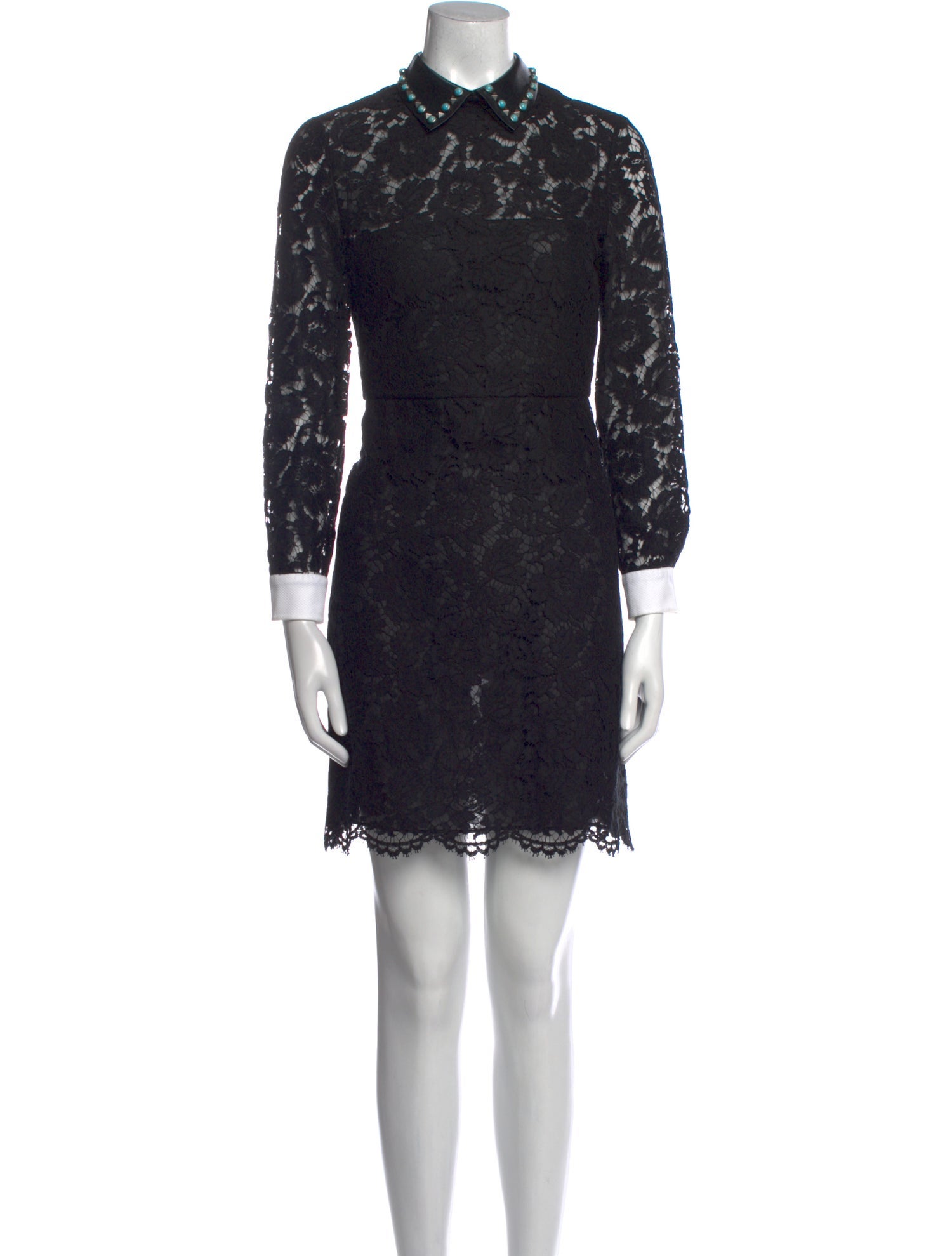 Valentino Lace Pattern Knee-Length Dress