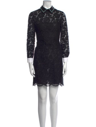 Valentino Lace Pattern Knee-Length Dress