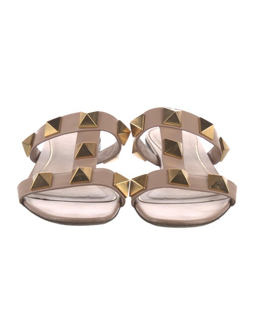 Valentino Rockstud Accents Leather Slides