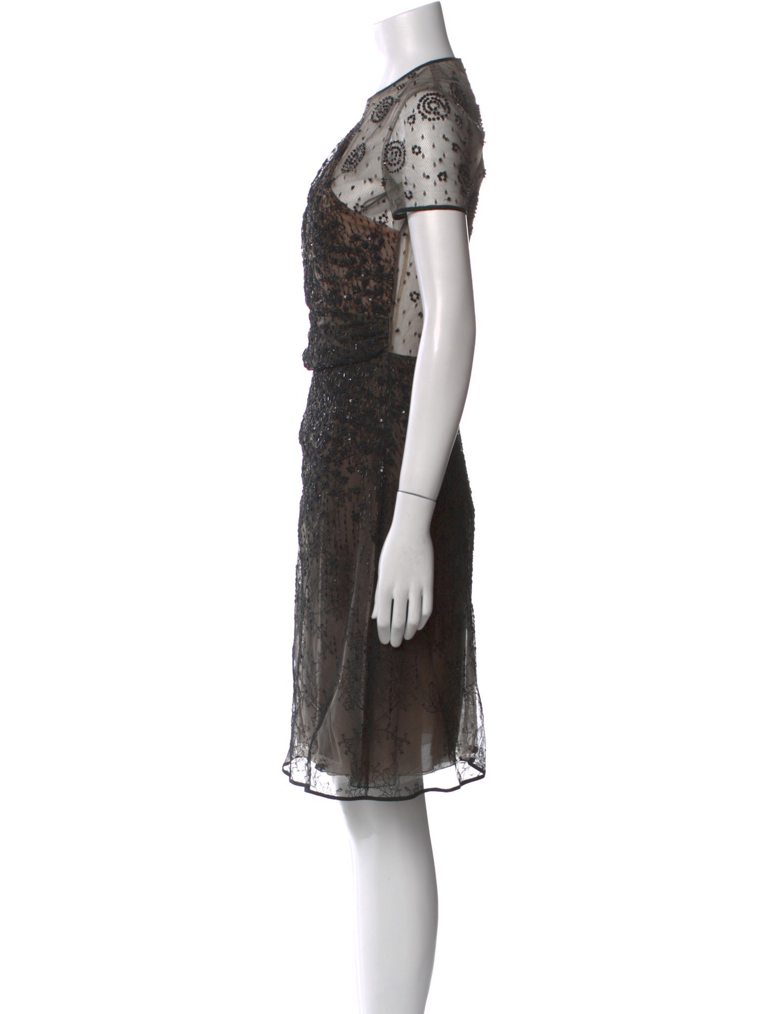 Valentino Lace Pattern Knee-Length Dress