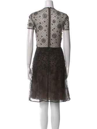 Valentino Lace Pattern Knee-Length Dress
