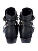 Valentino Rockstud Accents Leather Combat Boots