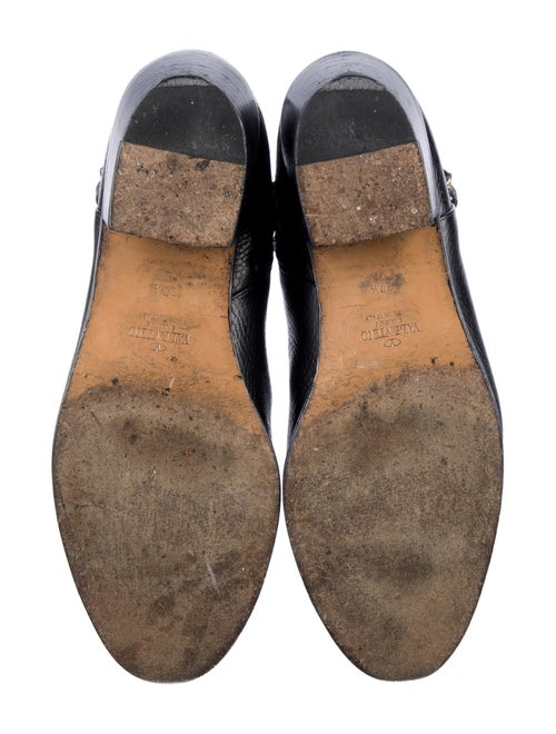 Valentino Rockstud Accents Leather Combat Boots