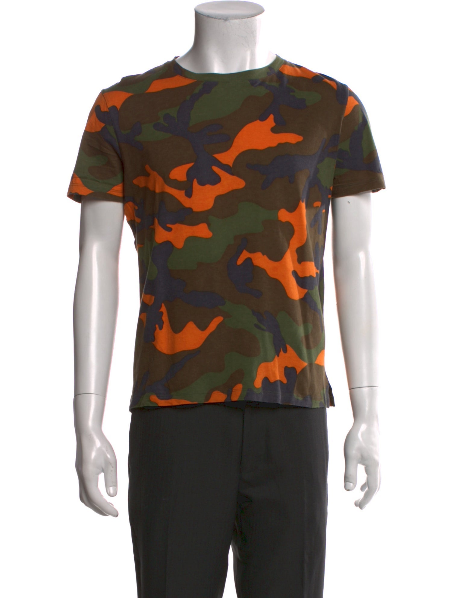 Valentino Rockstud Accents Camouflage Print T-Shirt