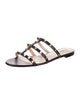Valentino Rockstud Accents Leather Slides