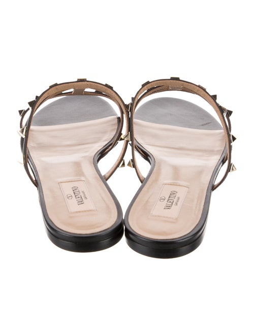 Valentino Rockstud Accents Leather Slides