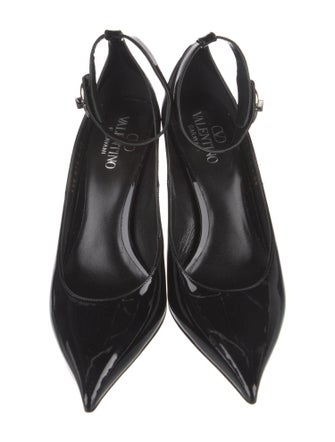 Valentino Rockstud Accents Patent Leather Pumps