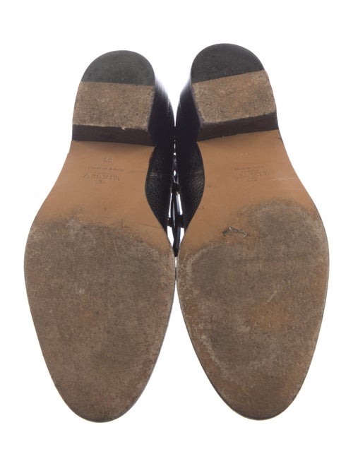 Valentino Rockstud Accents Leather Moto Boots