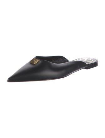 Valentino Rockstud Accents Leather Mules