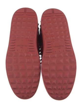 Valentino Rockstud Accents Leather Sneakers