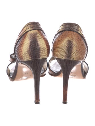 Valentino Lizard Animal Print Sandals