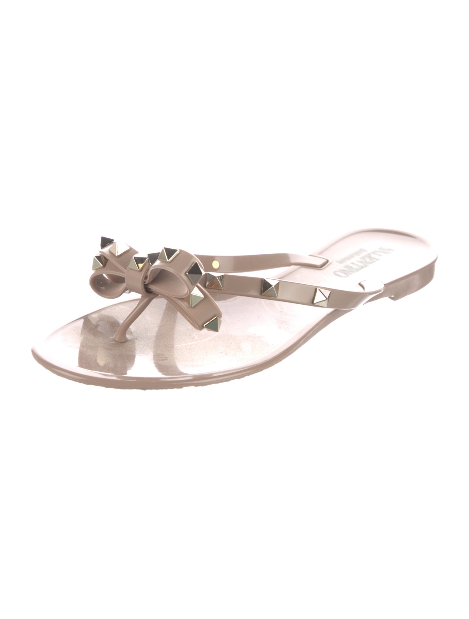 Valentino Rockstud Accents Rubber Slides