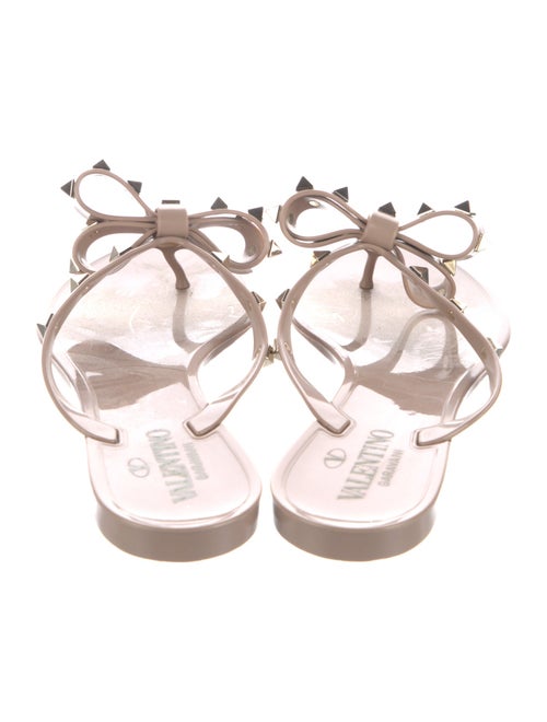 Valentino Rockstud Accents Rubber Slides