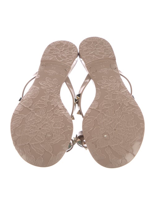 Valentino Rockstud Accents Rubber Slides