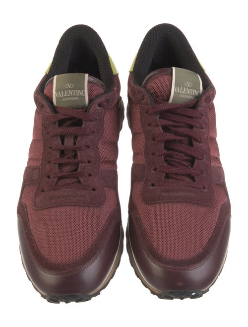 Valentino Rockstud Accents Suede Sneakers