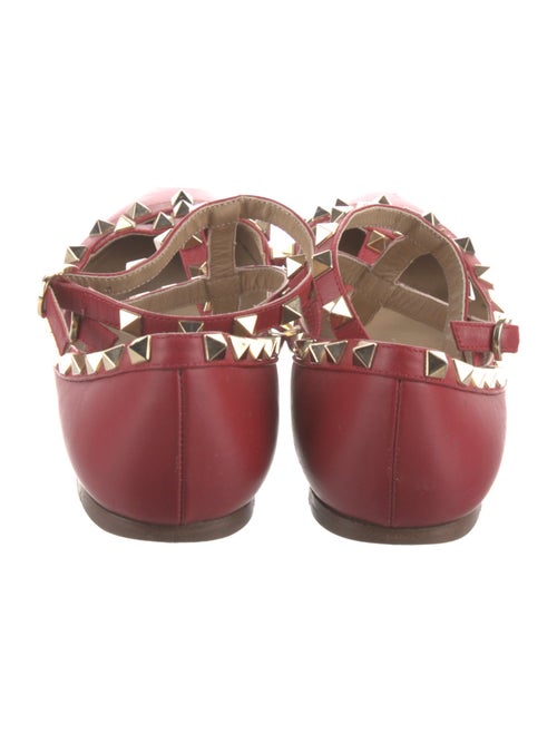Valentino Rockstud Accents Leather Ballet Flats