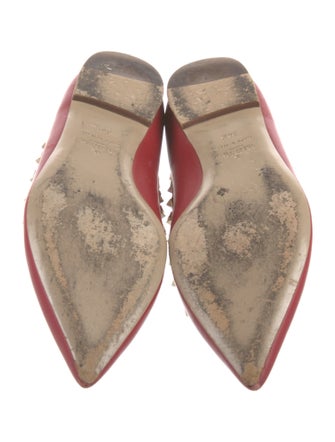 Valentino Rockstud Accents Leather Ballet Flats