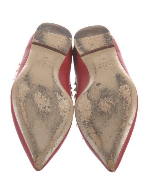 Valentino Rockstud Accents Leather Ballet Flats