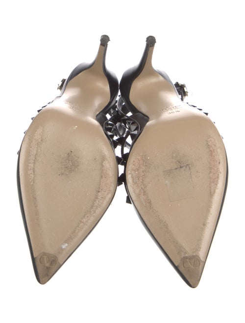 Valentino Rockstud Accents Leather T-Strap Pumps