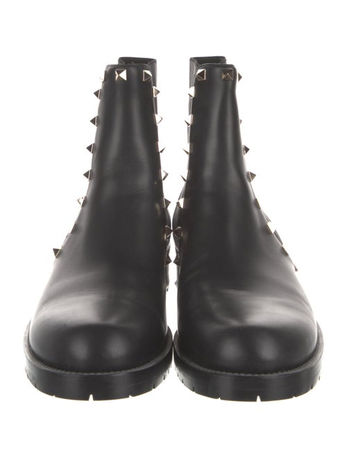 Valentino Rockstud Accents Leather Chelsea Boots