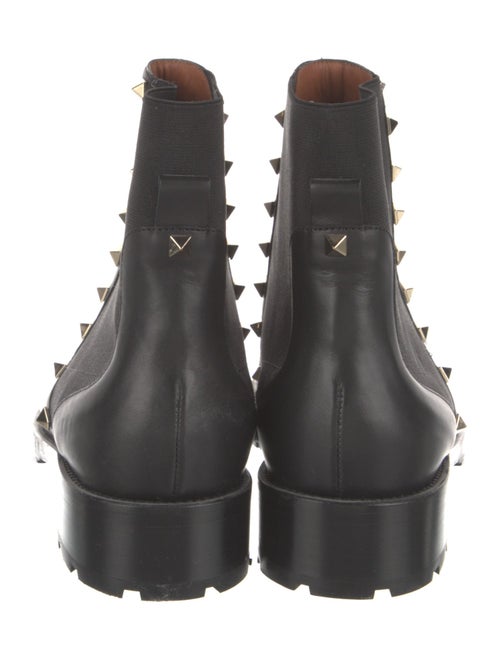 Valentino Rockstud Accents Leather Chelsea Boots