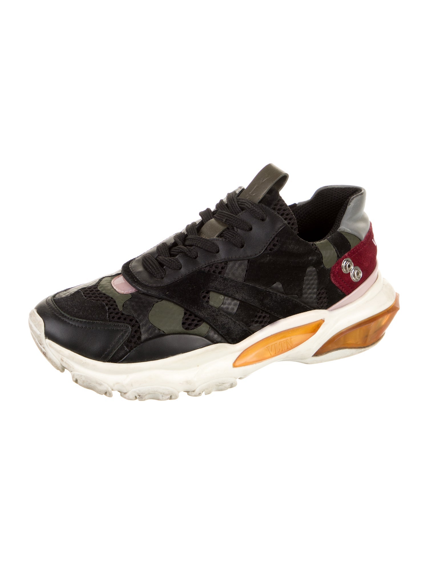 Valentino Rockstud Accents Mesh Sneakers