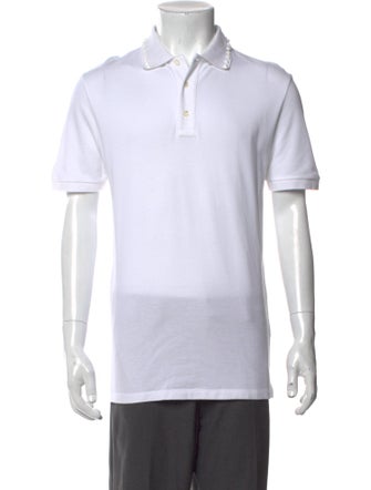 Valentino Rockstud Accents Crew Neck Polo Shirt