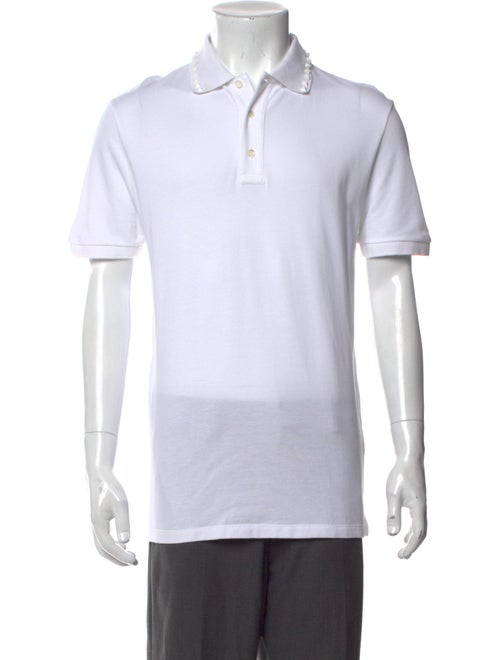Valentino Rockstud Accents Crew Neck Polo Shirt