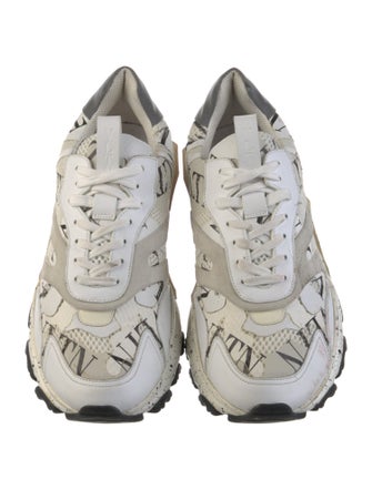 Valentino Mesh Printed Athletic Sneakers