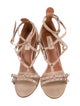 Valentino Leather Studded Accents T-Strap Sandals