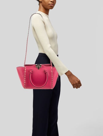 Valentino Rockstud Top Handle Bag