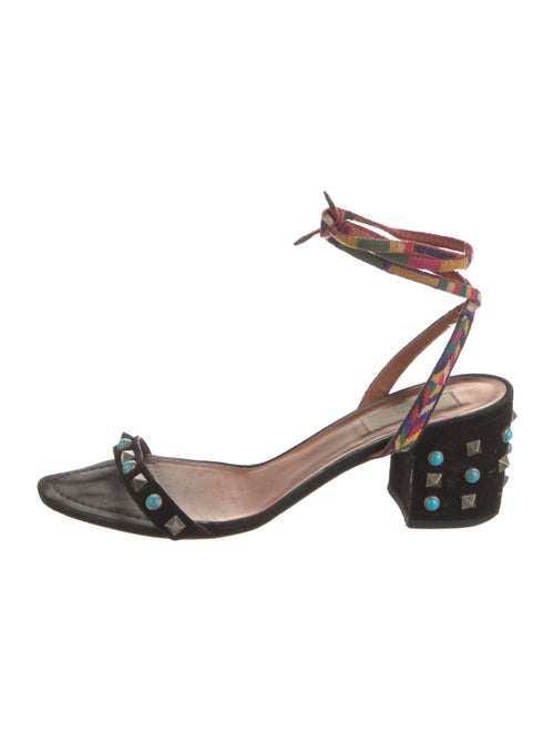 Valentino Rockstud Accents Suede Sandals