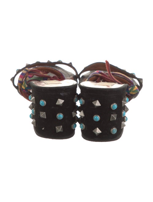 Valentino Rockstud Accents Suede Sandals