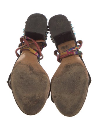 Valentino Rockstud Accents Suede Sandals