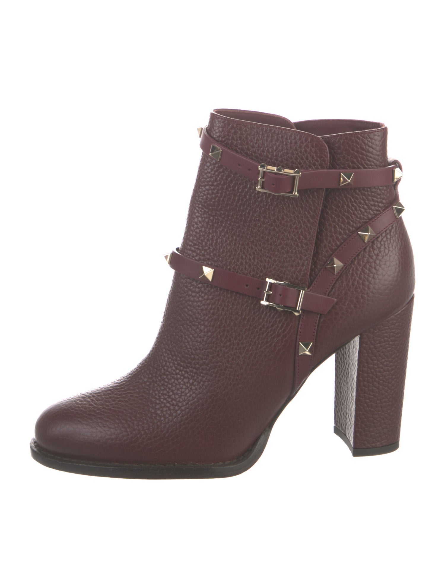 Valentino Rockstud Accents Leather Boots