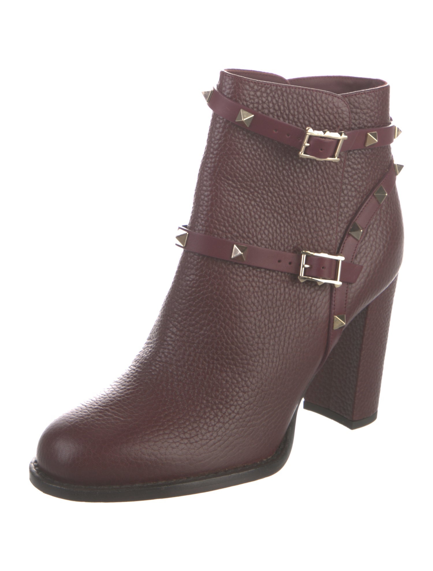 Valentino Rockstud Accents Leather Boots
