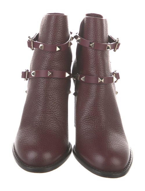 Valentino Rockstud Accents Leather Boots