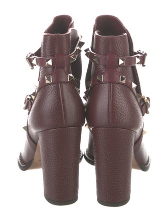 Valentino Rockstud Accents Leather Boots