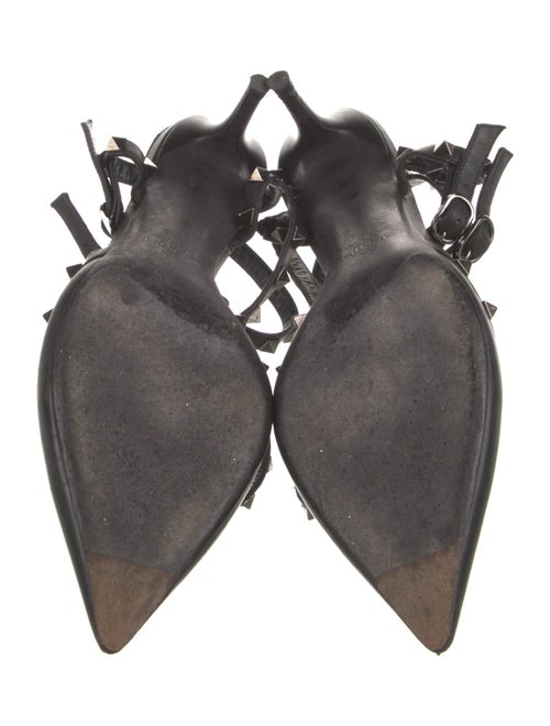 Valentino Rockstud Accents Leather T-Strap Pumps