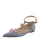 Valentino Rockstud Accents Leather Ballet Flats
