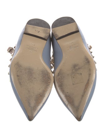 Valentino Rockstud Accents Leather Ballet Flats