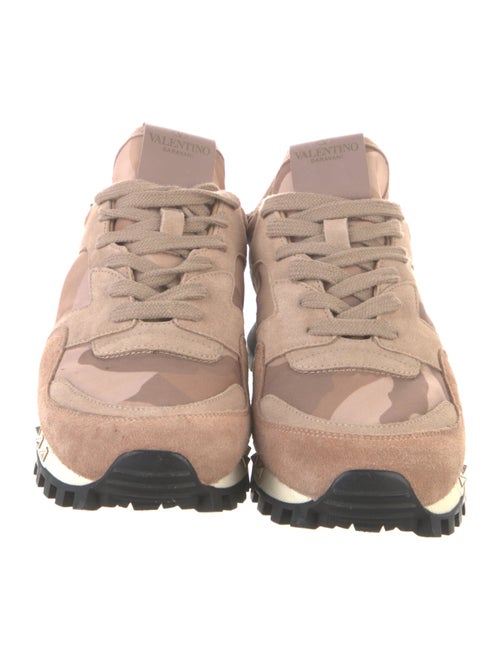 Valentino Rockstud Accents Suede Sneakers
