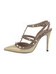 Valentino Rockstud Accents Patent Leather T-Strap Pumps
