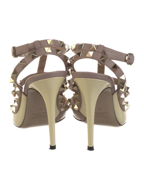 Valentino Rockstud Accents Patent Leather T-Strap Pumps