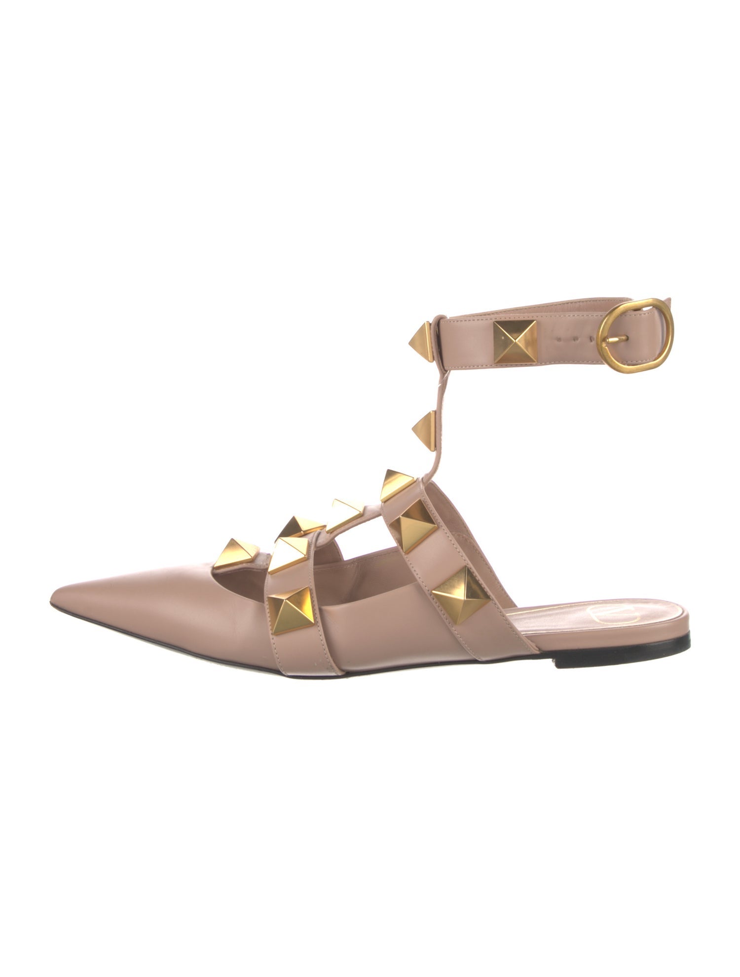 Valentino Rockstud Accents Leather Mules